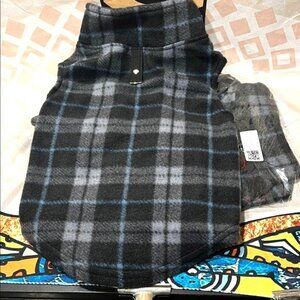 Born To Be Loved Plaid Dog Coat - Black and Gray - 3 Total - 2 Medium & 1 Large